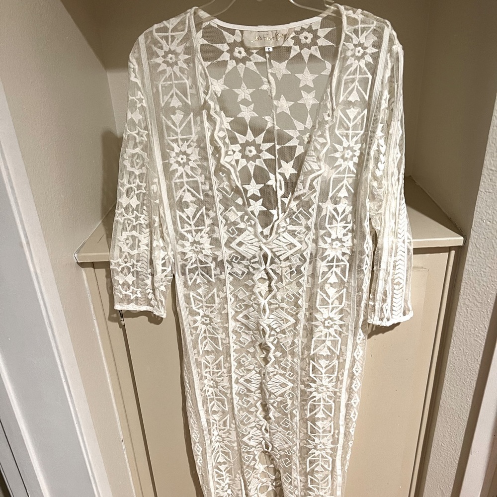 Jens Pirate Booty White Maxi star lace dress